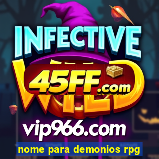 nome para demonios rpg